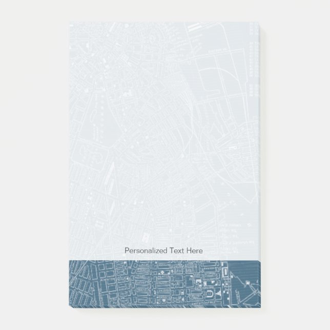 Grafikkarte von Boston Post-it Klebezettel (Vorderseite)