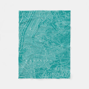 Grafikkarte von New York Fleecedecke