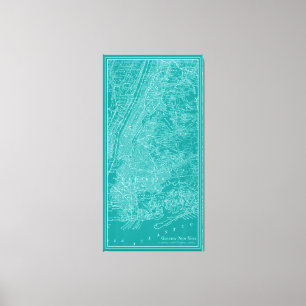 Grafikkarte von New York Leinwanddruck