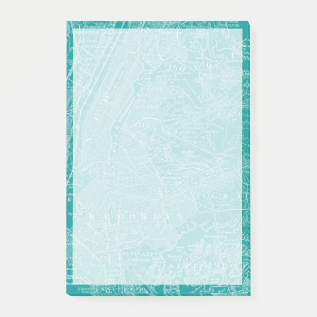 Grafikkarte von New York Post-it Klebezettel (Vorderseite)