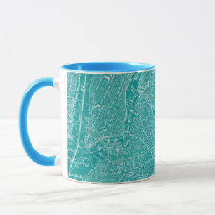 Grafikkarte von New York Tasse