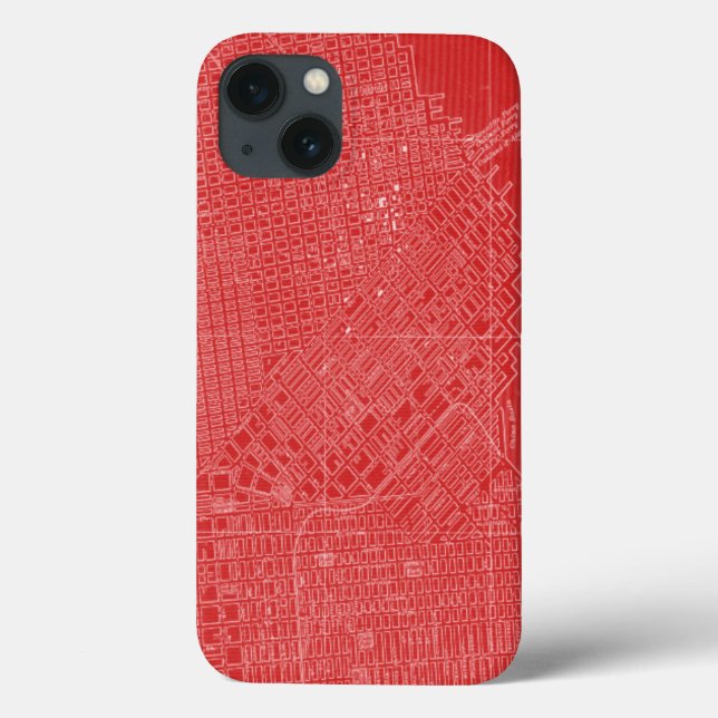 Grafikkarte von San Francisco Case-Mate iPhone Hülle (Rückseite)