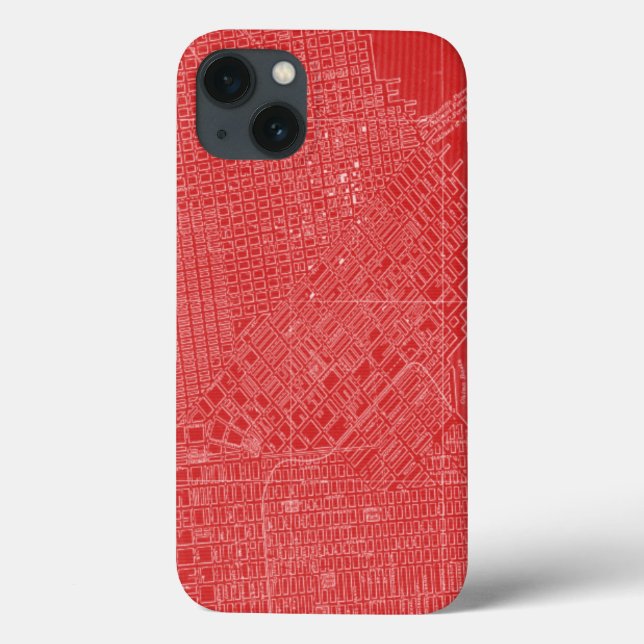 Grafikkarte von San Francisco Case-Mate iPhone Hülle (Rückseite)