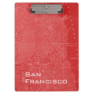 Grafikkarte von San Francisco Klemmbrett