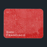Grafikkarte von San Francisco Magnet<br><div class="desc">Zuhause Décor</div>