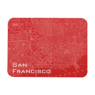 Grafikkarte von San Francisco Magnet