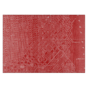 Grafikkarte von San Francisco Schneidebrett