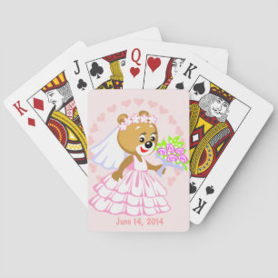 Grafikkarten mit niedlicher Bride Spielkarten