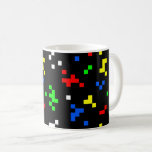 Grafikmuster für das 8-Bit-Videospiel Kaffeetasse<br><div class="desc">Klassische Videospielfans werden dieses lustige,  Retro-Liebe 8-Bit Grafikmuster in hellen Farben! Die einfachen,  quadratischen Formen heben sich auf einem schwarzen Hintergrund hervor. Großartig auf Wohngestaltung und Zubehör für jeden Spieler!</div>