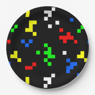Grafikmuster für das 8-Bit-Videospiel Pappteller