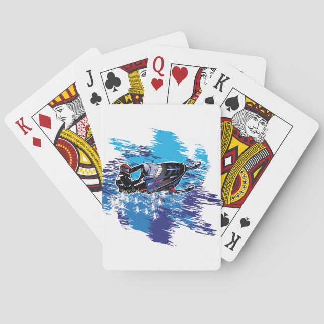 Grafikschneemobil Spielkarten (Rückseite)