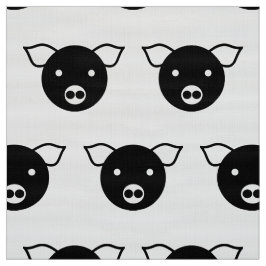 GRAFIKSCHWEINPATTER IN SCHWARZ UND WEISS STOFF