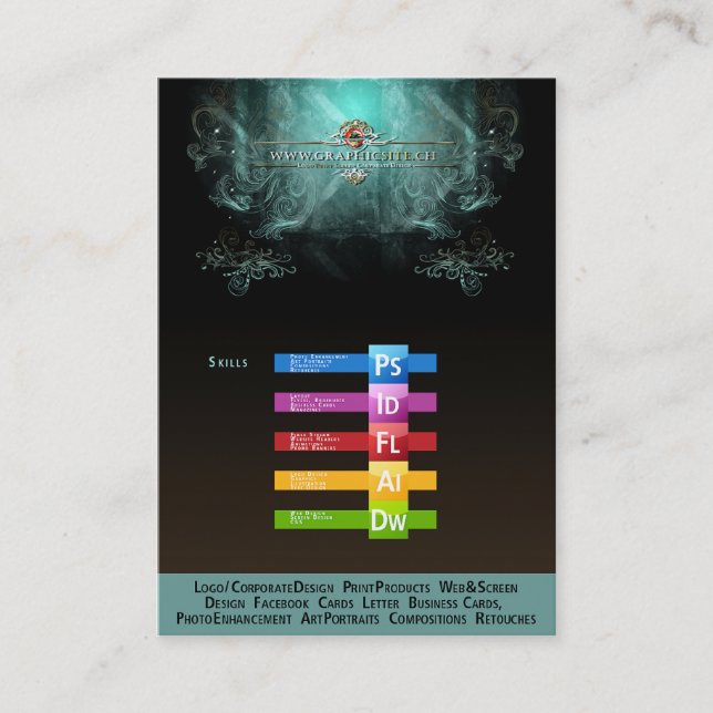 GRAFIKSEITE - Wirtschaft / Visitenkarte (Vorderseite)