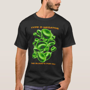 Grafiktyp O Negative Retro-Logo-Musik für Männer T-Shirt