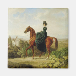 Gräfin auf dem Pferd (Elegantes Brown Horse) Magnet