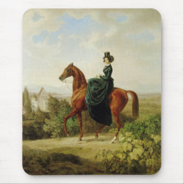 Gräfin auf dem Pferd (Elegantes Brown Horse) Mousepad