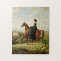 Gräfin auf dem Pferd (Elegantes Brown Horse)