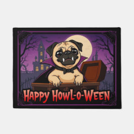 Gräfin Pug Frohe Howl-o-Ween Fußmatte