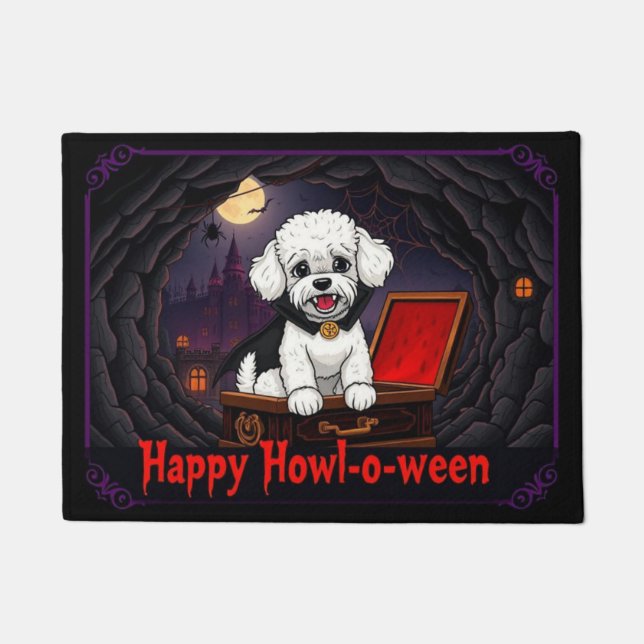 Gräfin Spielzeug Pudel Frohes Heul-o-ween Fußmatte (Vorderseite)