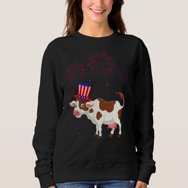 Grafisch rotes blaues Feuerwerk Decke 4. Sweatshirt (Vorderseite)