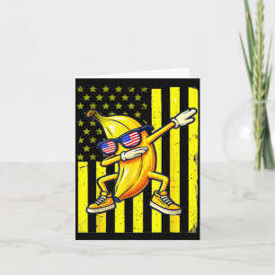 Grafische Banane Retro-Amerikanische Flagge Dabbin Karte