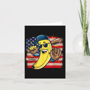 Grafische Bananen Retro American Flag Banana Lover Karte