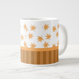 Grafische Blätter aus gelbem Ahorn, klassisch, ele Jumbo-Tasse