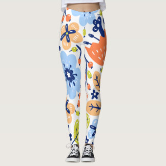 Grafische Blume - enge Leggings