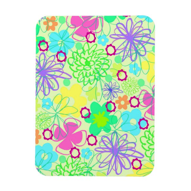 Grafische Blume Magnet (Vertikal)