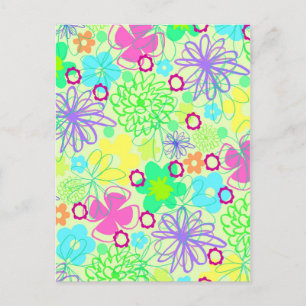 Grafische Blume Postkarte