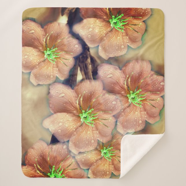 Grafische Blume Sherpadecke (Vorderseite)