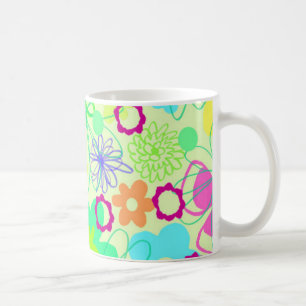 Grafische Blumen Tasse