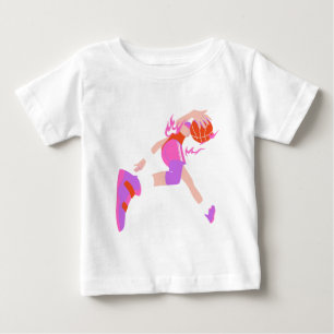 Grafische Darstellung eines Basketballspielers in Baby T-shirt