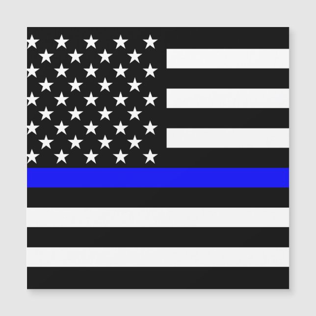 Grafische Dekoration der American Thin Blue Line Magnetkarte (Vorderseite)