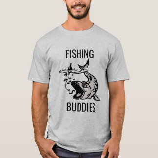 Grafische Fischfangbuddies T-Shirt