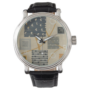 Grafische Fliesen Armbanduhr