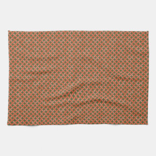 Grafische gesponnene Rattan-Orange auf Handtuch