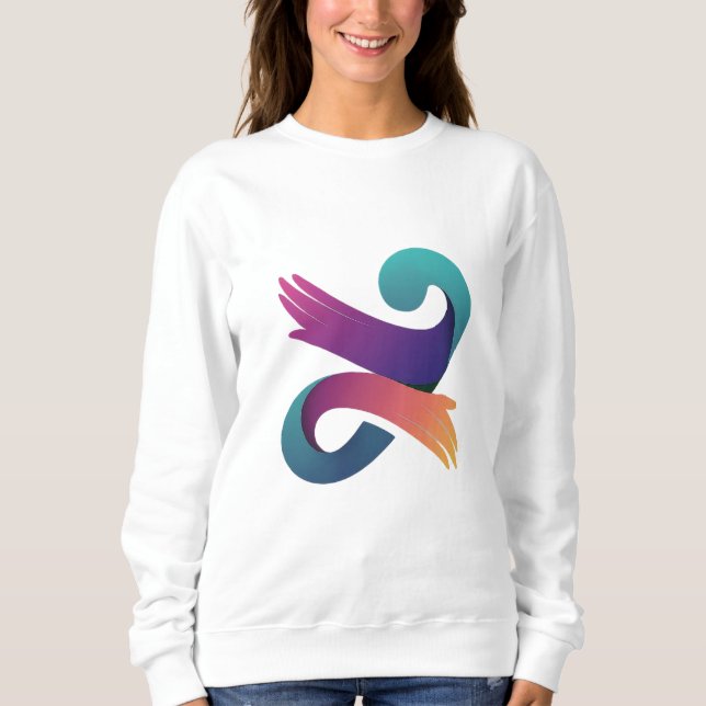 Grafische Handfrauen Sweatshirt (Vorderseite)