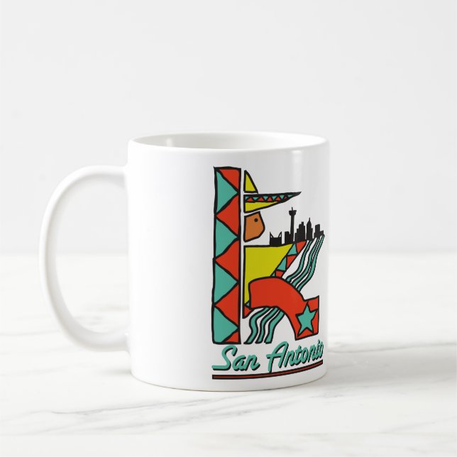 Grafische Kaffee-Tasse San Antonio Tasse (Links)
