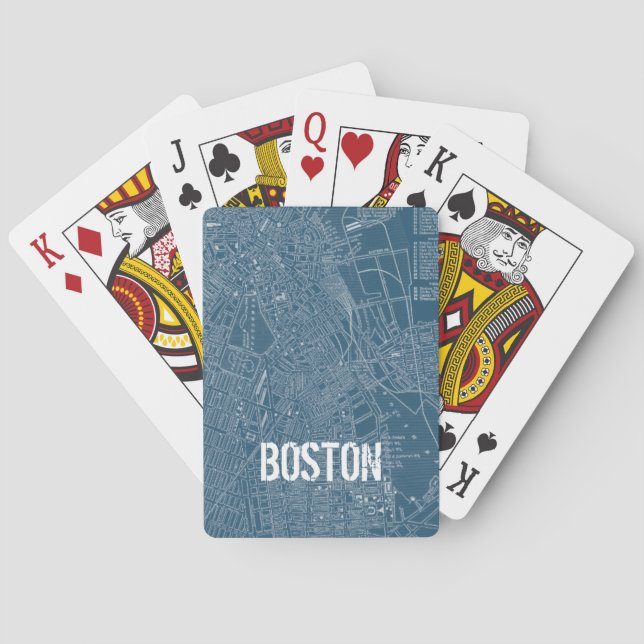 Grafische Karte von Boston Spielkarten (Rückseite)
