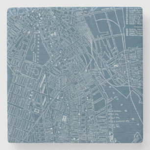 Grafische Karte von Boston Steinuntersetzer