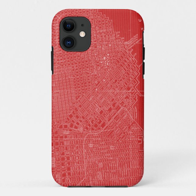 Grafische Karte von San Francisco Case-Mate iPhone Hülle (Rückseite)