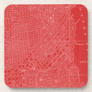 Grafische Karte von San Francisco Getränkeuntersetzer