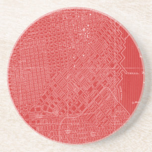 Grafische Karte von San Francisco Untersetzer