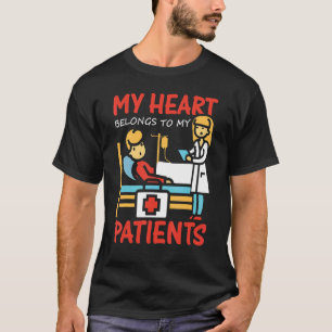 Grafische Krankenkleidung Mein Herz gehört zu mein T-Shirt