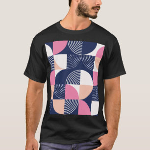 Grafische Kreise Nahtloses Vintage-Muster T-Shirt