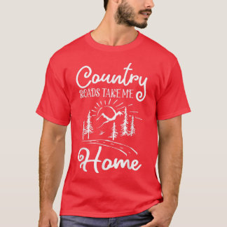 Grafische Landstraßen nehmen mich Zuhause Arts Quo T-Shirt
