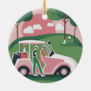 Grafische Ornament des Golfkarts Freie Personali
