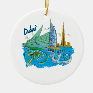 grafische Reise design.png Dubai-Stadt Keramik Ornament