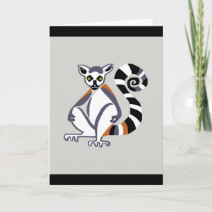 Grafische Ringelschwanze - Wildtiere - Natur - Karte